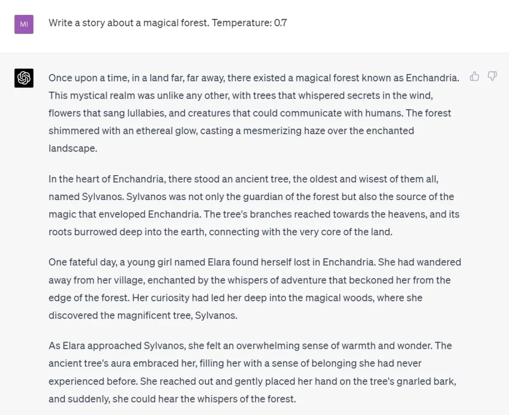 Temperature 0.7