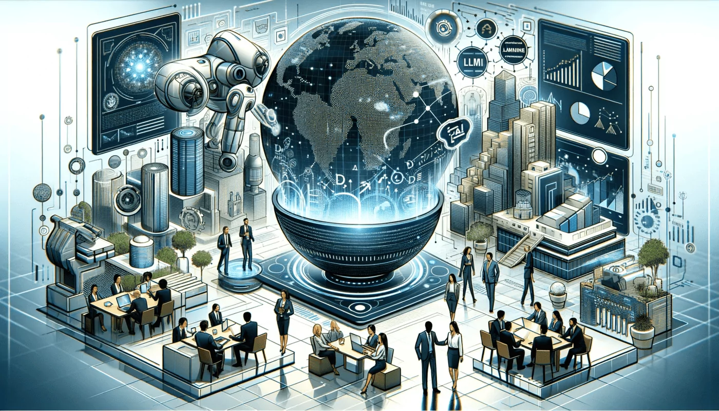 The transformative impact of Large Language Models (LLMs) in a business environment.