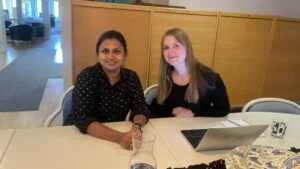 Vanitha and Sara discussing requirements for the migration of Hissbesiktningar's Access application
